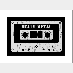 Death Metal - Vintage Cassette White Posters and Art